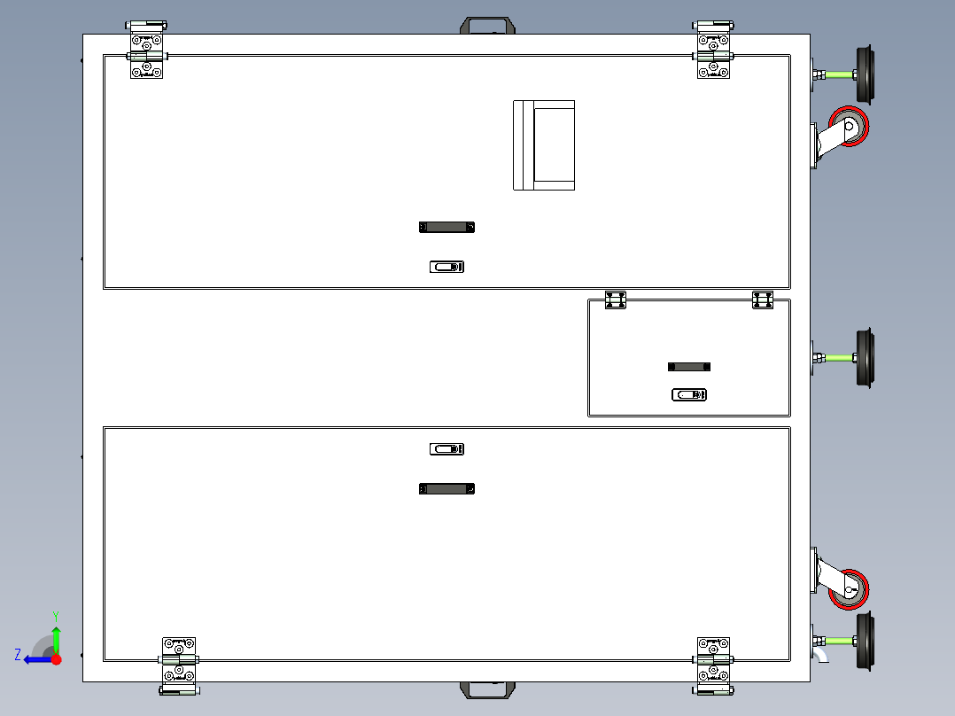铜线分离机外壳右视图