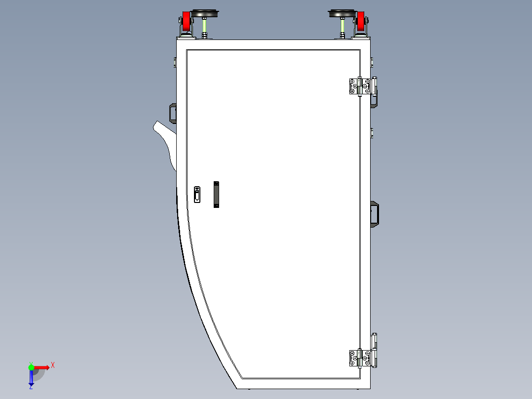 铜线分离机外壳俯视图