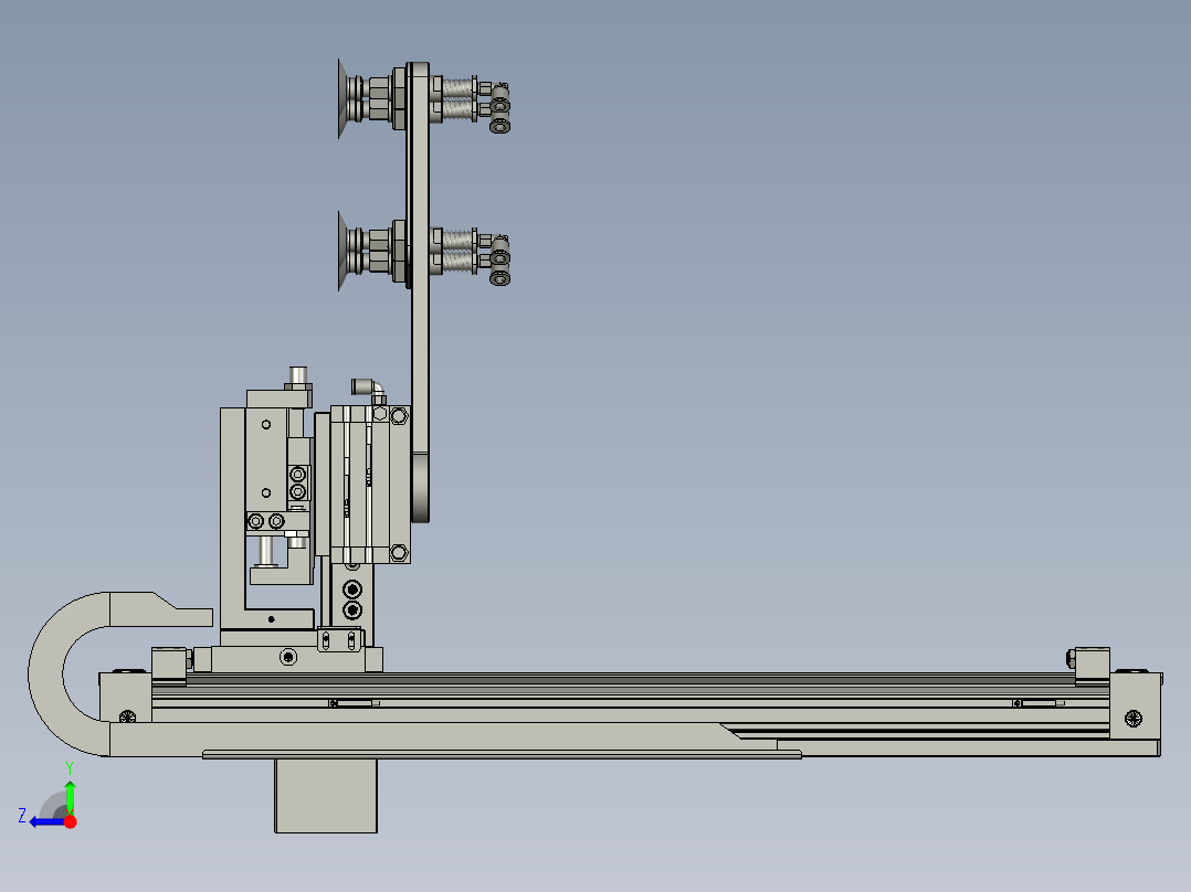 YLU055-001-开箱机构右视图