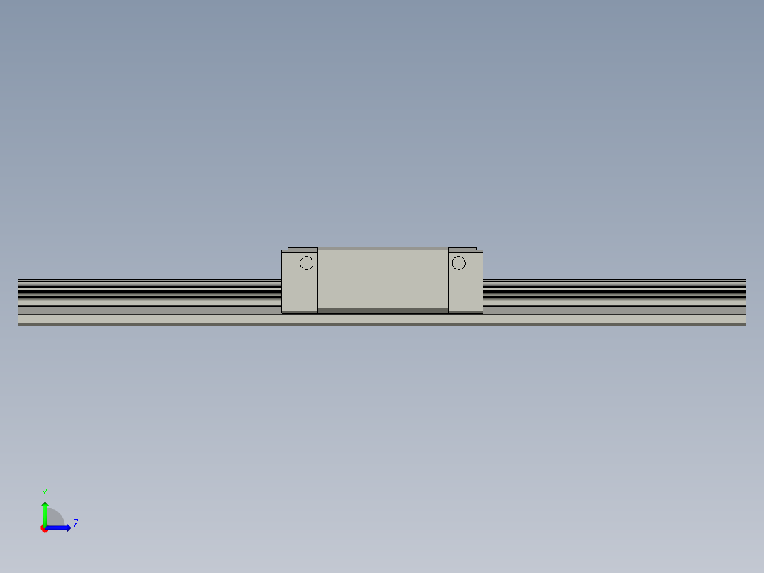 上银_直线导轨_HGH20CA1R280ZOC左视图