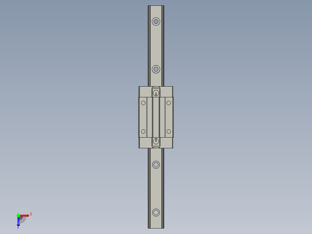 上银_直线导轨_HGH20CA1R280ZOC俯视图