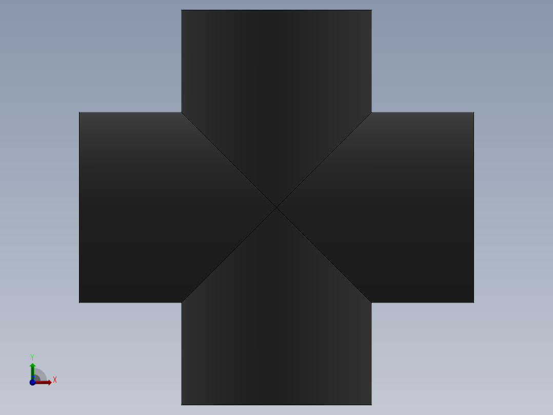 Cross DN15 PN10 U-PVC前视图