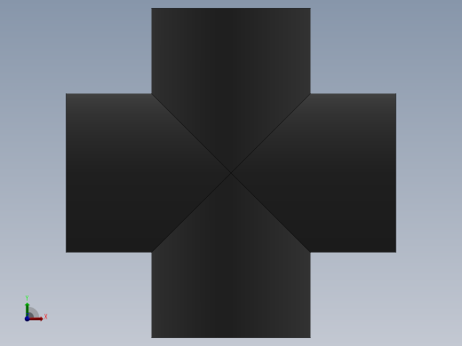 Cross DN15 PN10 U-PVC前视缩略图