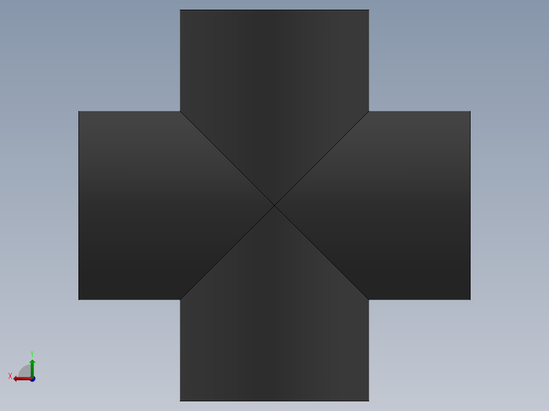 Cross DN15 PN10 U-PVC后视图