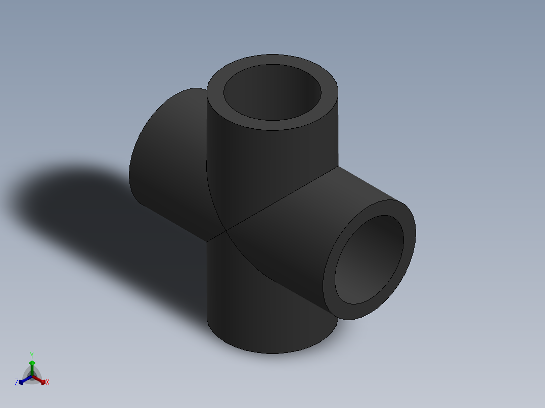 Cross DN15 PN10 U-PVC正等轴测图