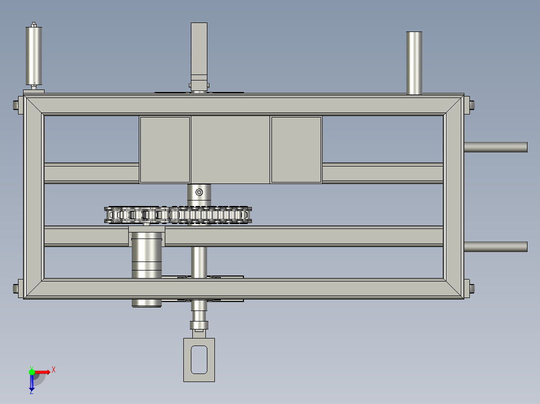 消防部队专用水带快速收整器俯视图