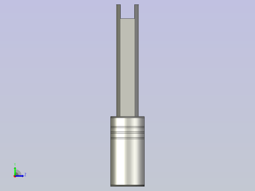 双磁芯90标准探头座左视图