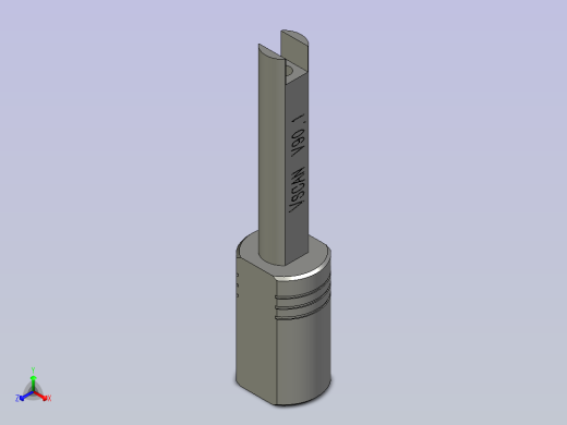 双磁芯90标准探头座正等轴测缩略图