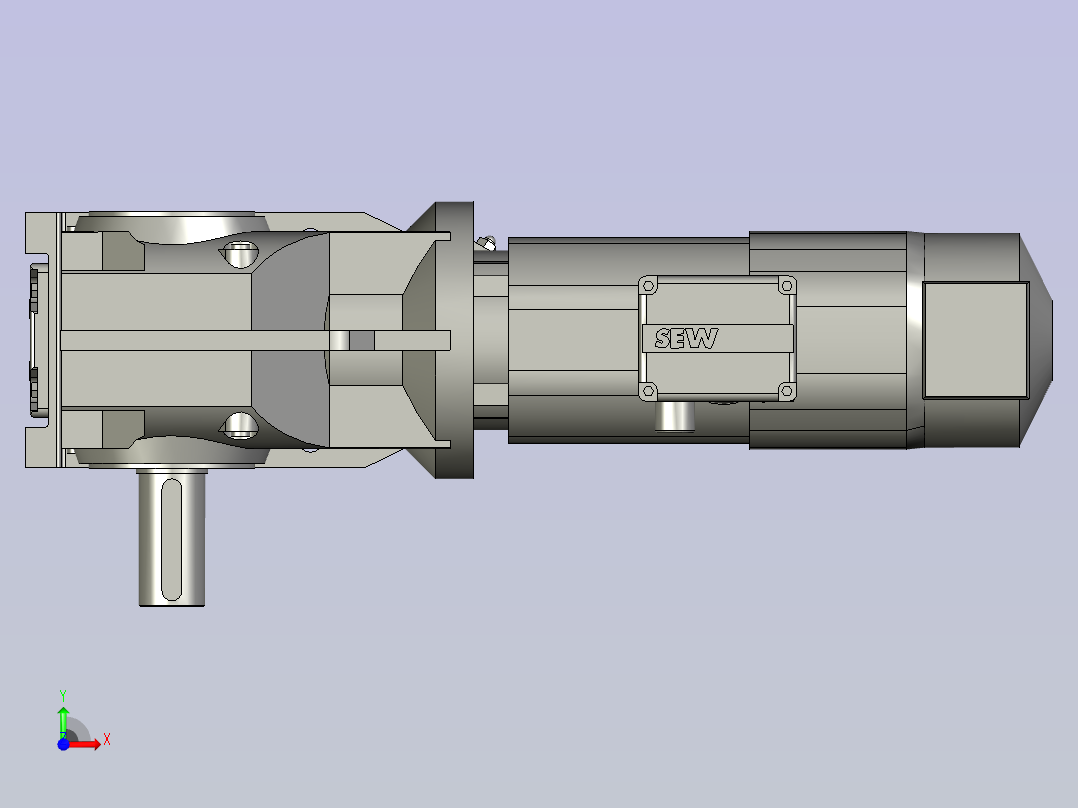 K87DRE100LC4BE5HF减速电机前视图