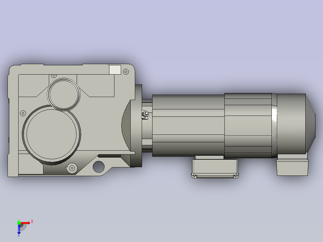 K87DRE100LC4BE5HF减速电机俯视图