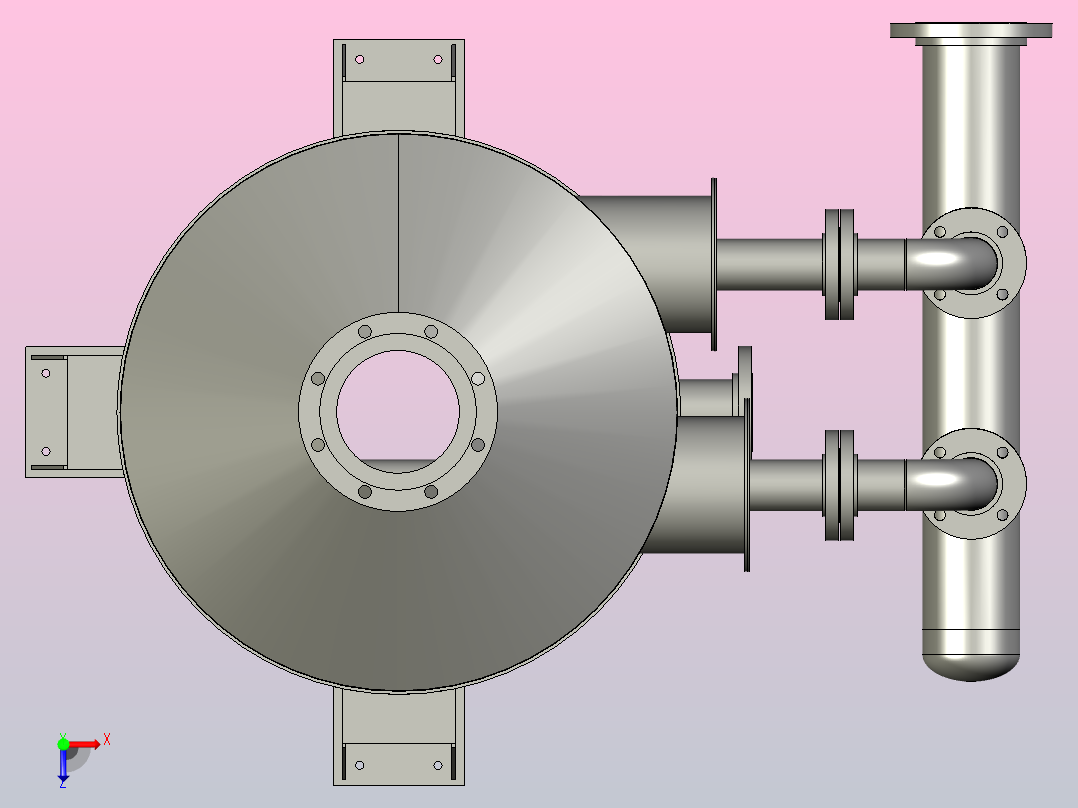 混合冷凝器俯视图