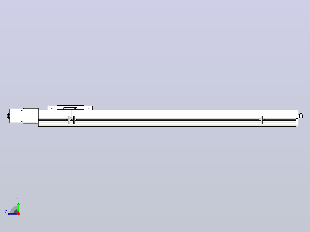 MCB17无尘皮带滑台[MCB17-L40-1000-R-P40-C3]右视图