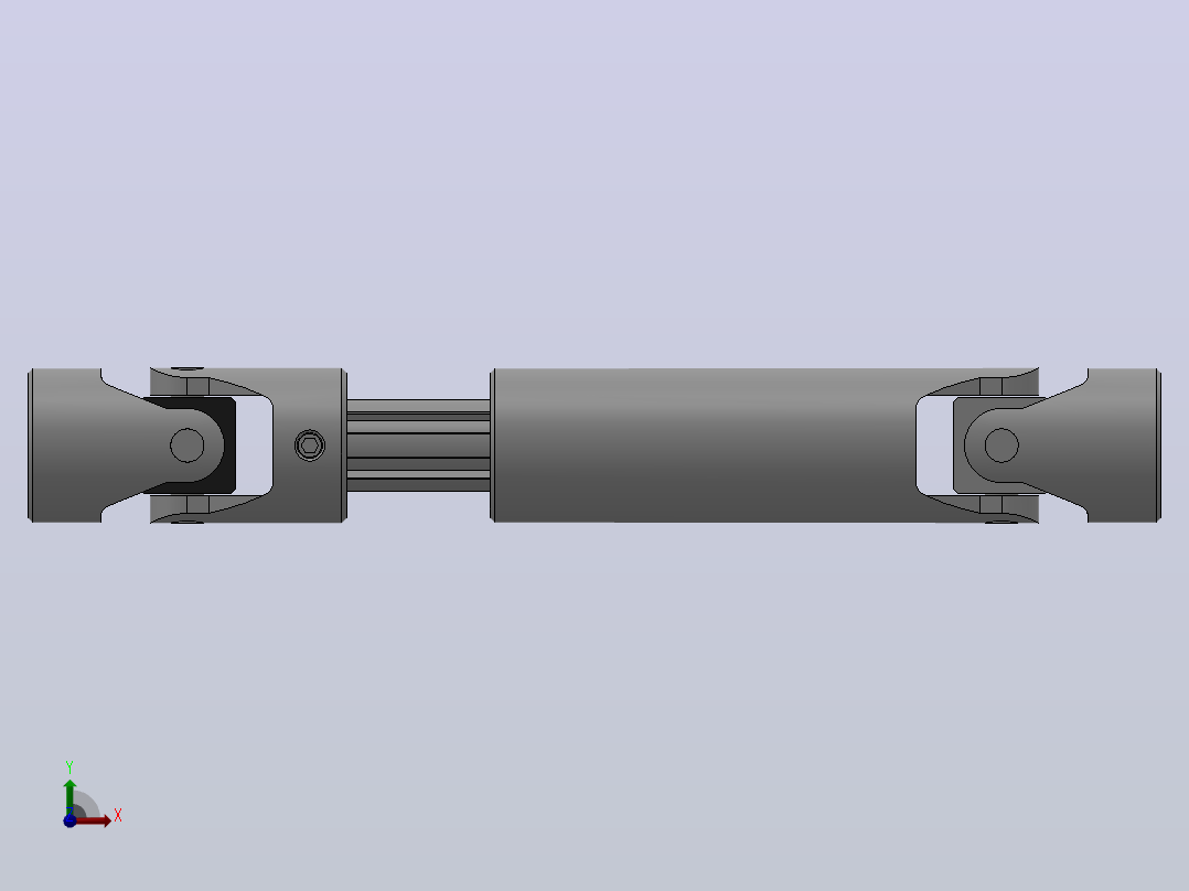 万向联轴器WSP2-PB-Y18-Y18-250／320WSP型可伸缩小型十字轴万向联轴器前视图