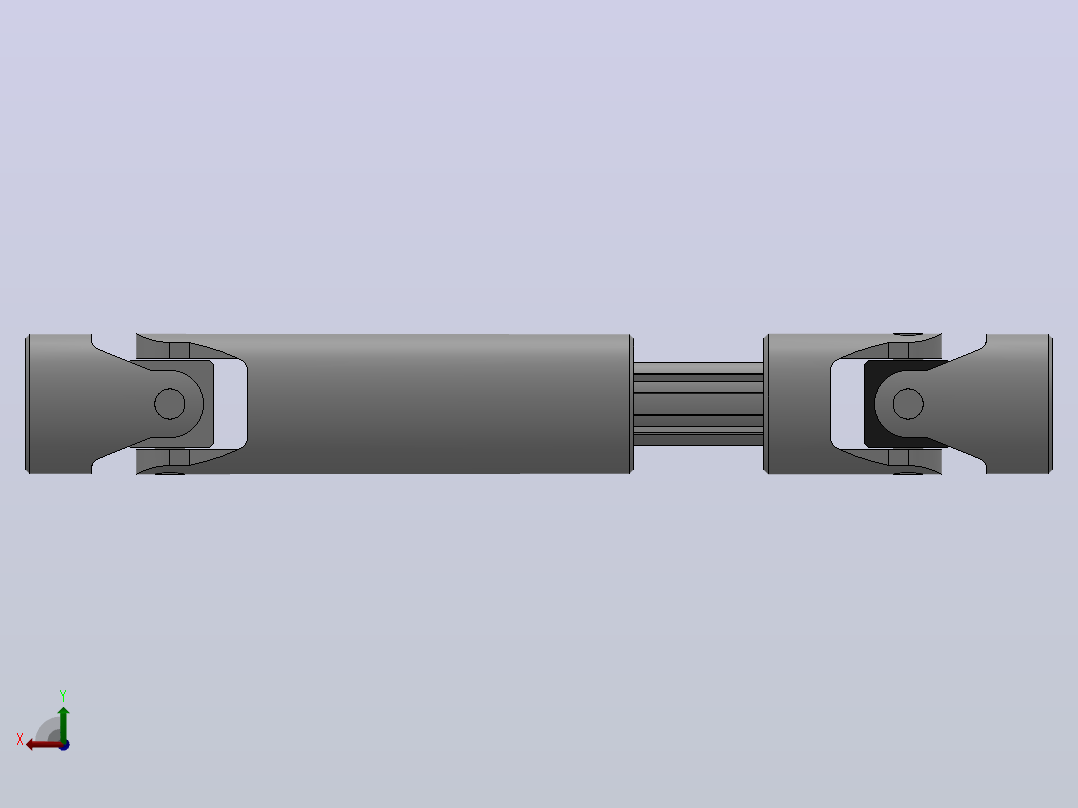 万向联轴器WSP2-PB-Y18-Y18-250／320WSP型可伸缩小型十字轴万向联轴器后视图