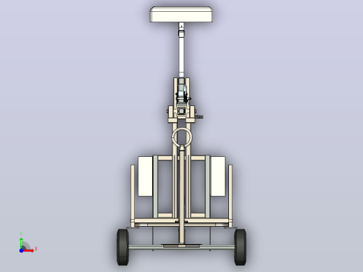 启动迷你天线塔-轮式手推车底座- 7'-12 '轻型桅杆式天线和放大器防爆前视缩略图