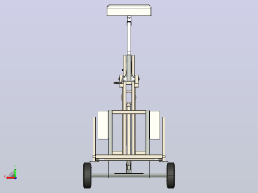 启动迷你天线塔-轮式手推车底座- 7'-12 '轻型桅杆式天线和放大器防爆后视缩略图