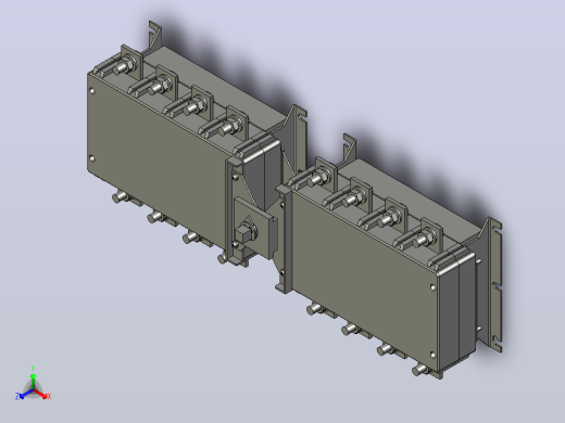 NH40-400_4S 4P双投隔离开关三维模型202105正等轴测缩略图