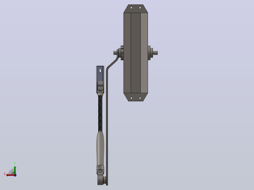高架液压闭门器的详细3D模型后视缩略图