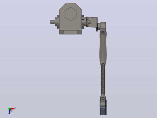 高架液压闭门器的详细3D模型俯视缩略图