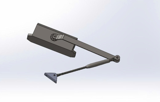 高架液压闭门器的详细3D模型缩略图