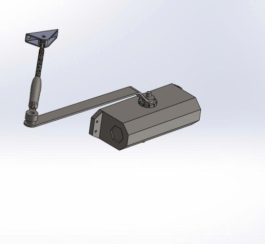 高架液压闭门器的详细3D模型缩略图