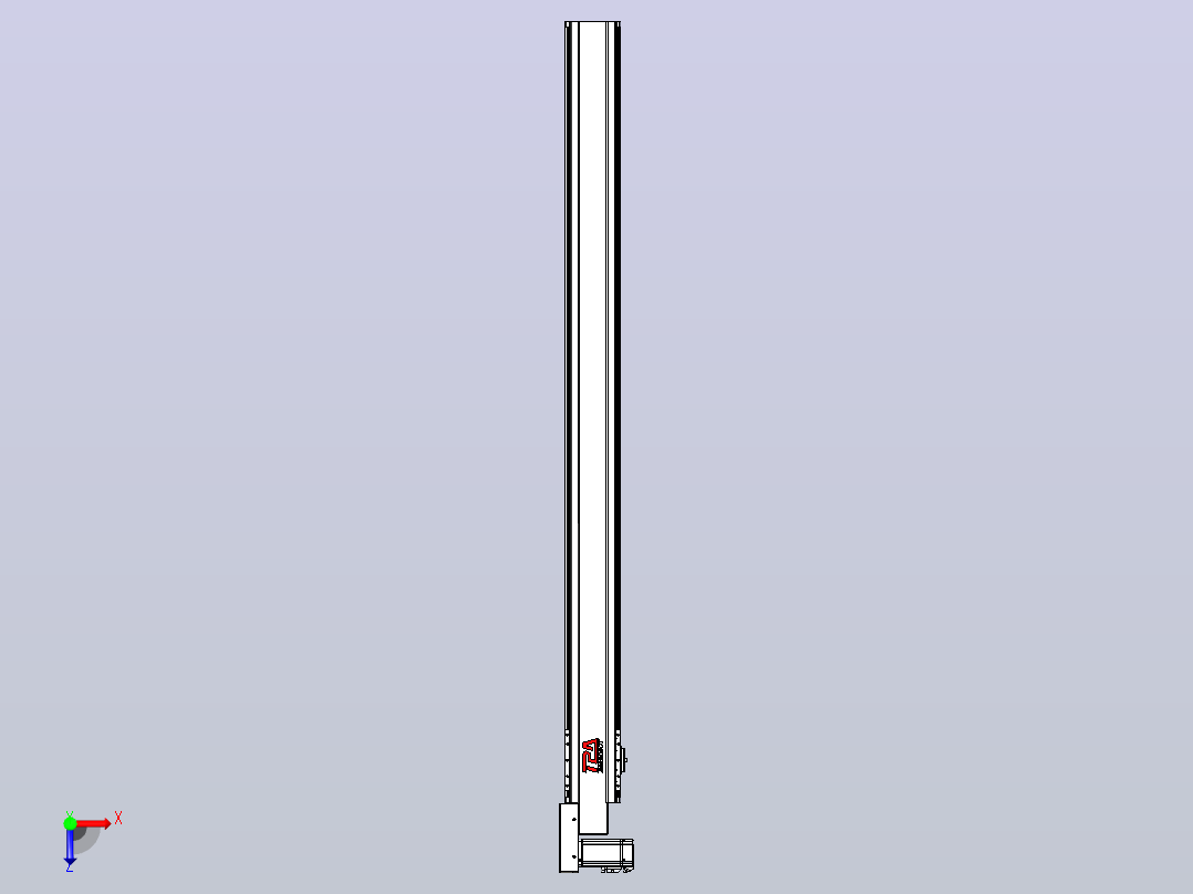 皮带直线轴半封闭可选导轨TPA-HNB-120D-110-L1450-ML-C-P40-N3俯视图