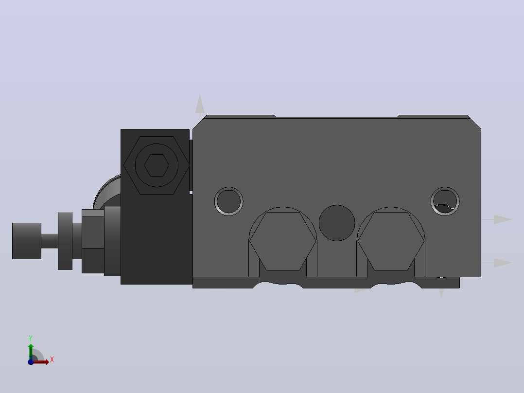气缸MXS8-20AS-A93L前视图