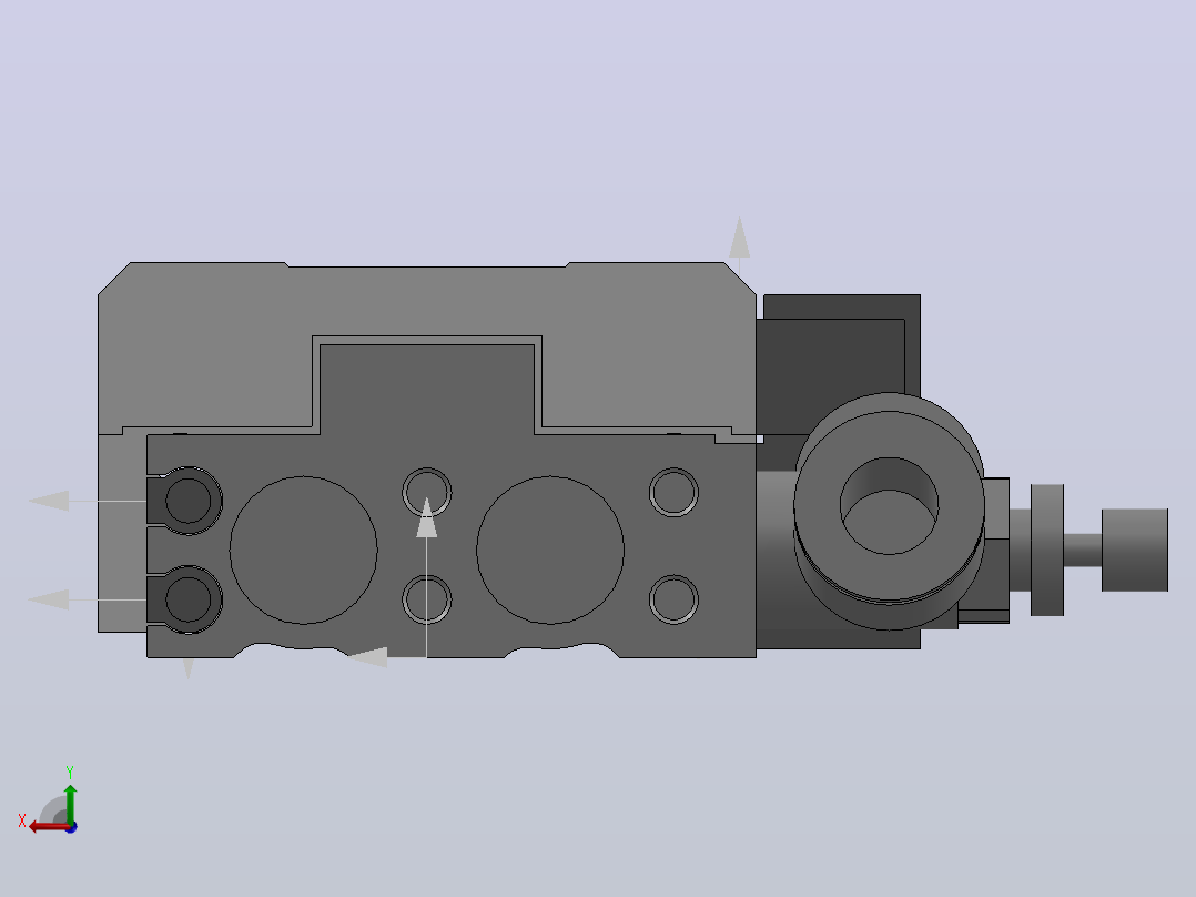 气缸MXS8-20AS-A93L后视图