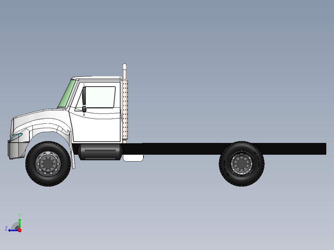 International MV™ 系列底盘驾驶室（3D 模型_CAD）右视图