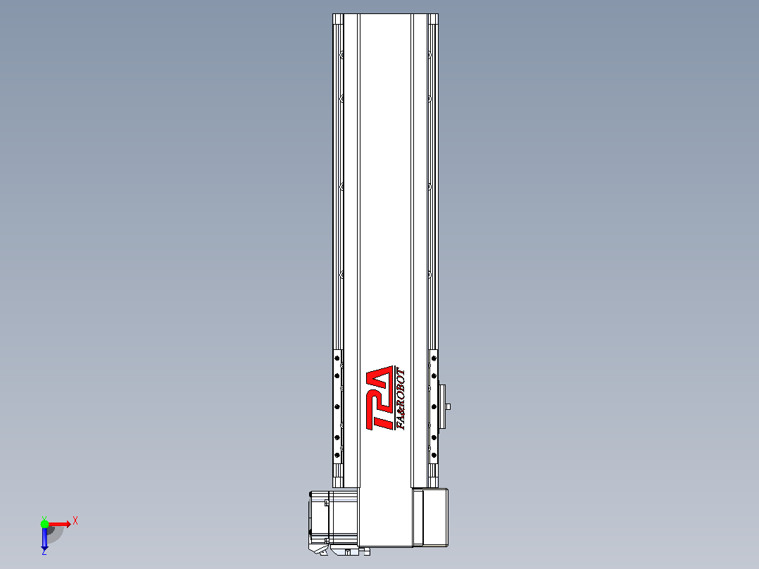 皮带直线轴半封闭可选导轨TPA-HNB-120D-110-L300-RP-C-P40-N3俯视图