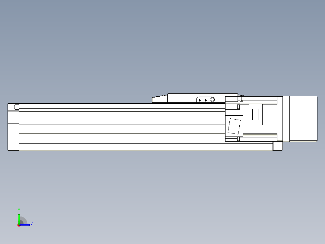 滚珠丝杠直线轴内置导轨TPA-GCR-80-1610C-L150-MR-M40-N3左视图
