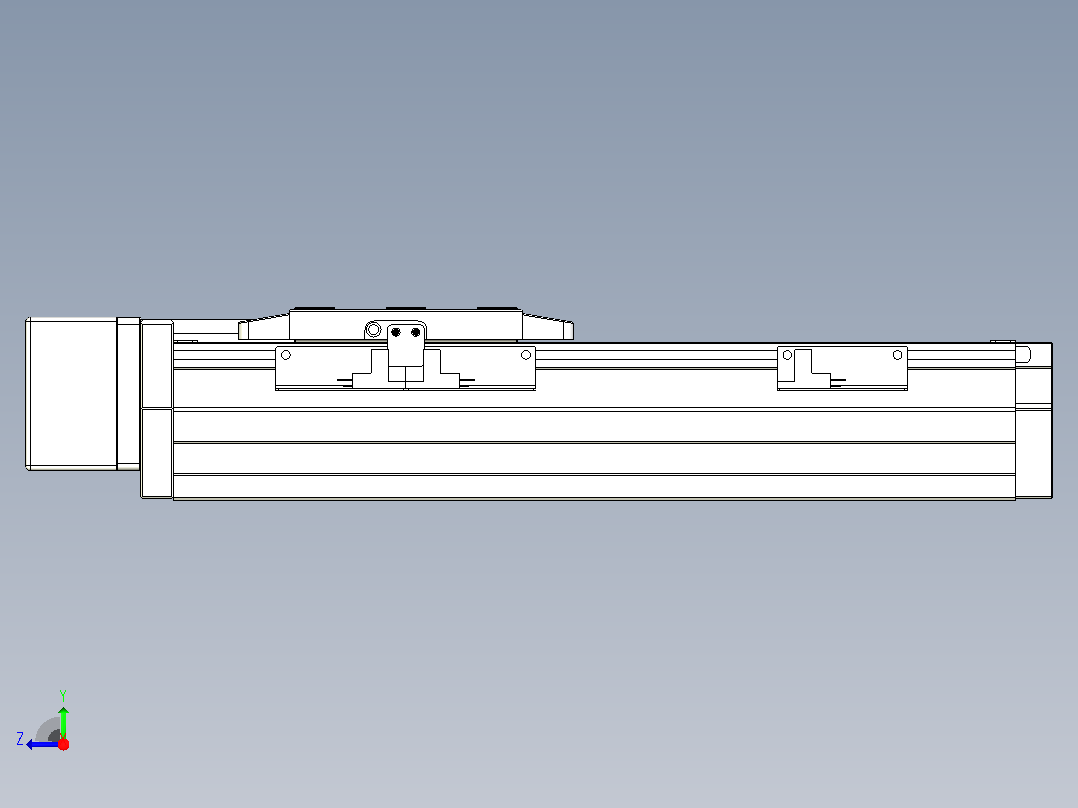 滚珠丝杠直线轴内置导轨TPA-GCR-80-1610C-L150-MR-M40-N3右视图