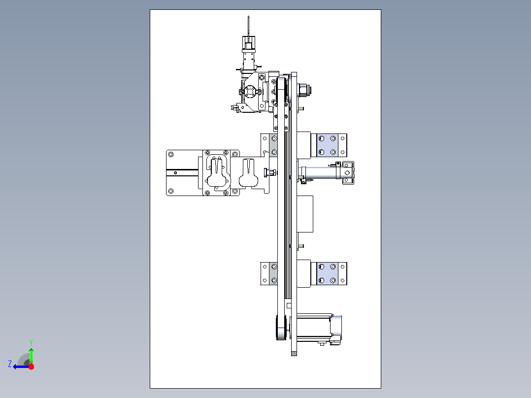 FPC 柔性排线自动插装治具右视图