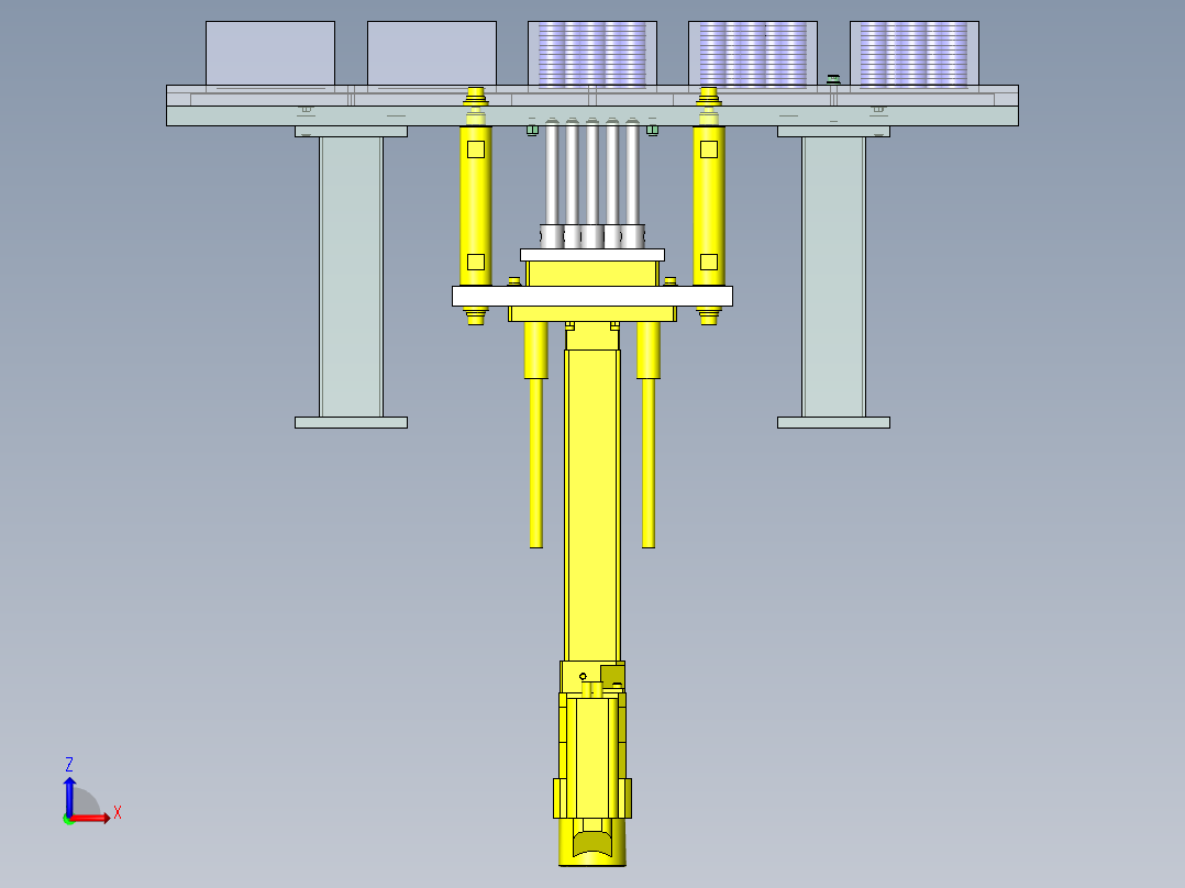 间距升降机前视图