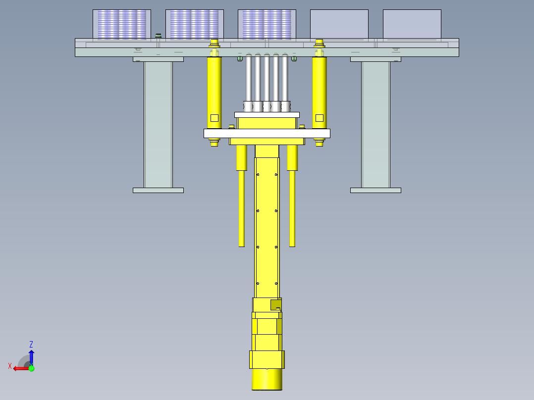 间距升降机后视图