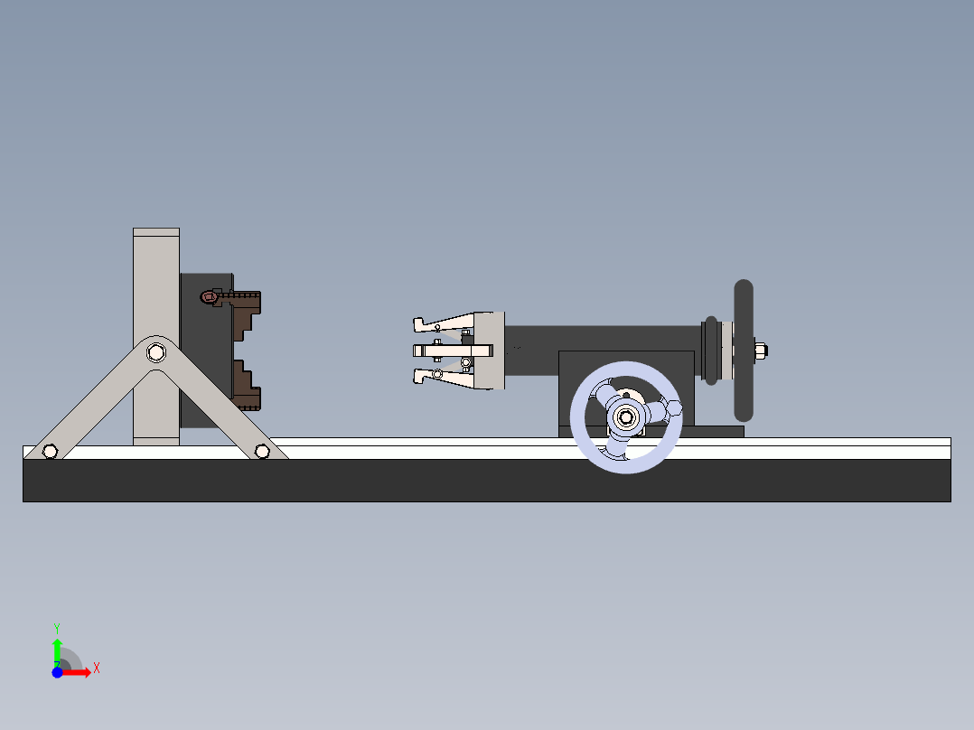 滚动轴承拆卸工具3D图纸 Solidworks设计前视图