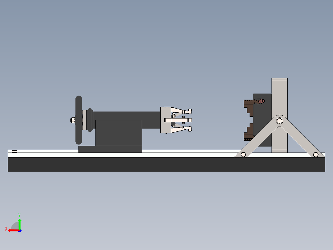滚动轴承拆卸工具3D图纸 Solidworks设计后视图