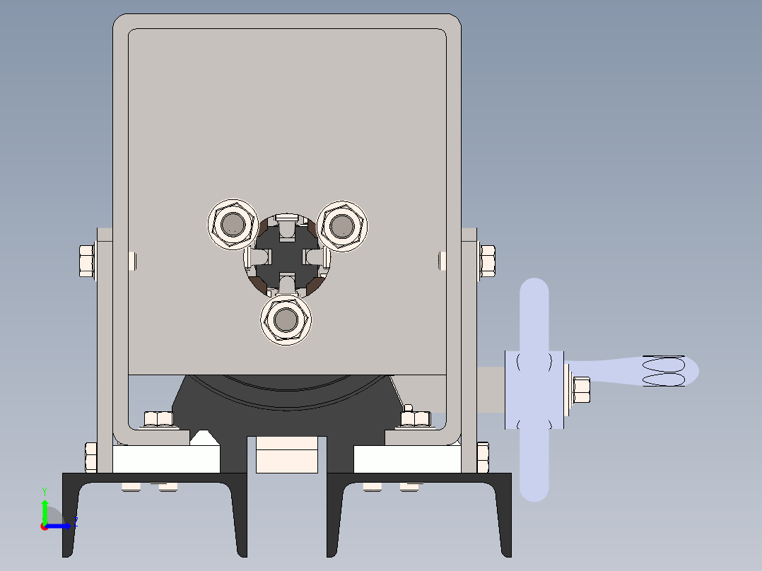 滚动轴承拆卸工具3D图纸 Solidworks设计左视图