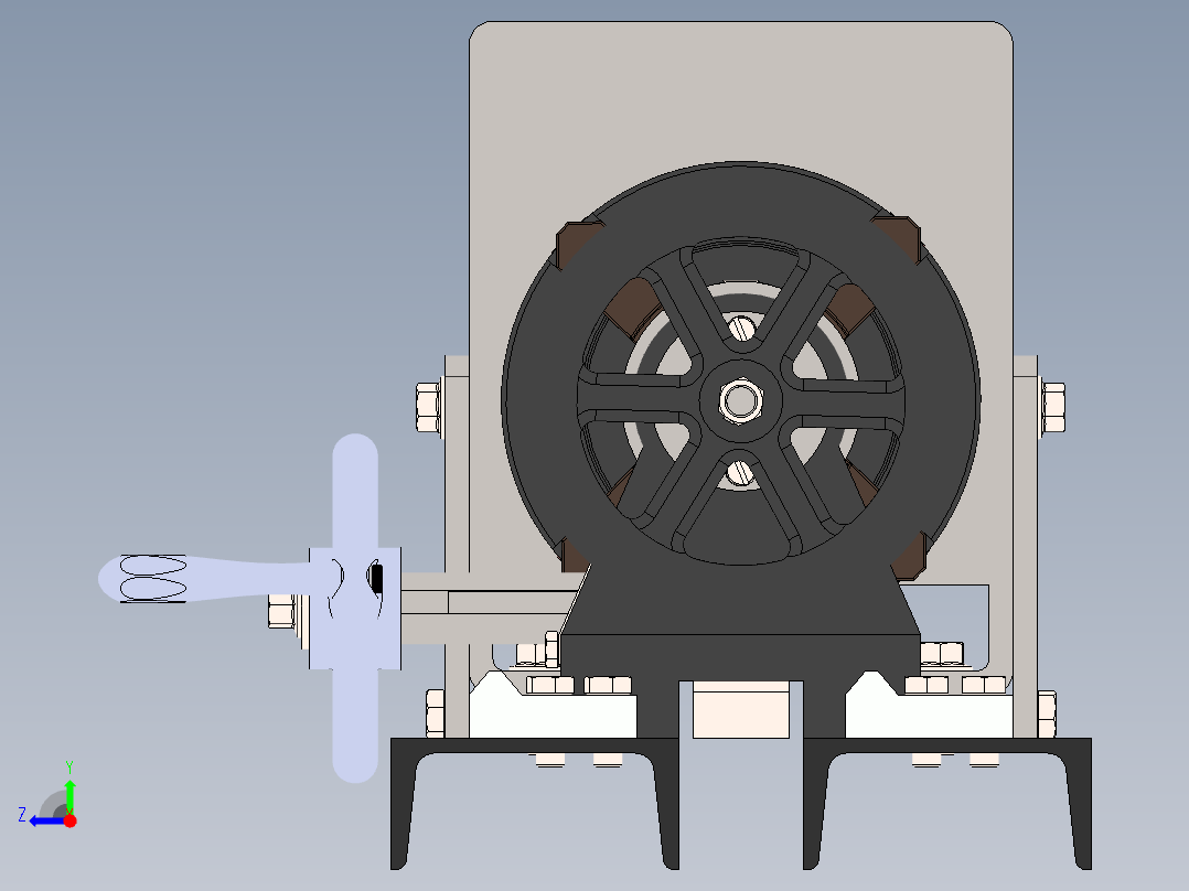 滚动轴承拆卸工具3D图纸 Solidworks设计右视图