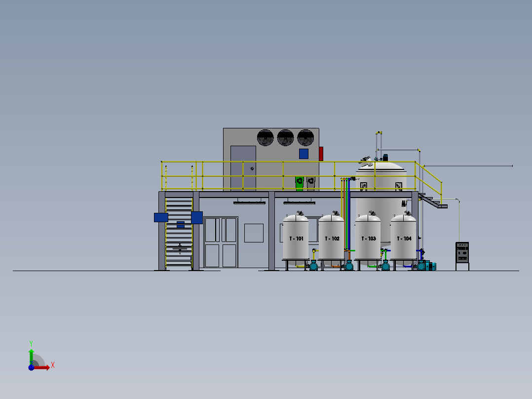 奶油生产厂前视图