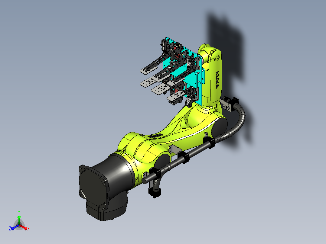 机器人自动化抓取纸箱抱具设计X_T
