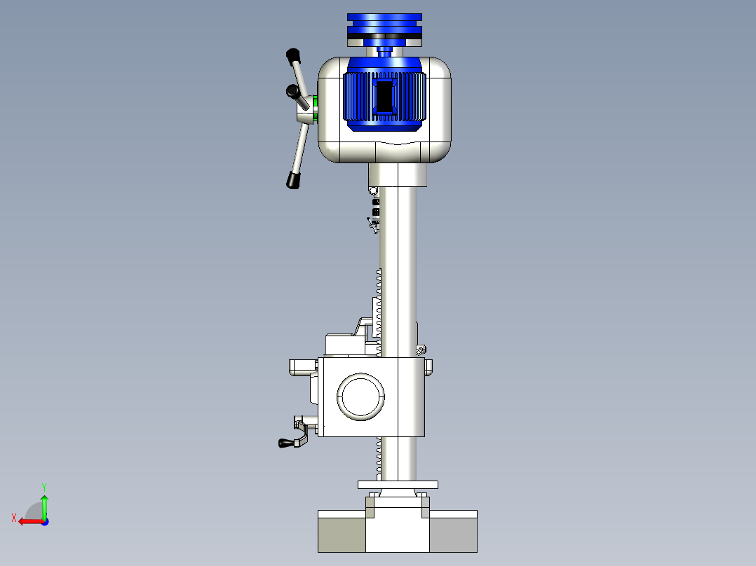 钻机整机后视图