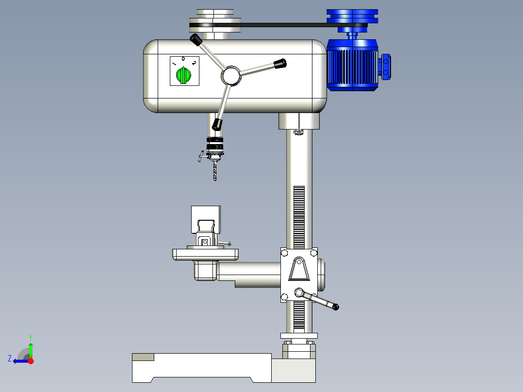 钻机整机右视图