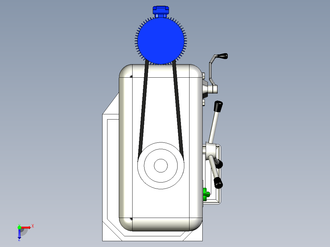 钻机整机俯视图
