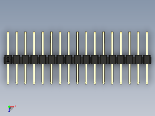 彩色公排针 100mil 2.54mm 系列-DS1022_black_3x17p_100mil_TypeD_rev1.0俯视缩略图