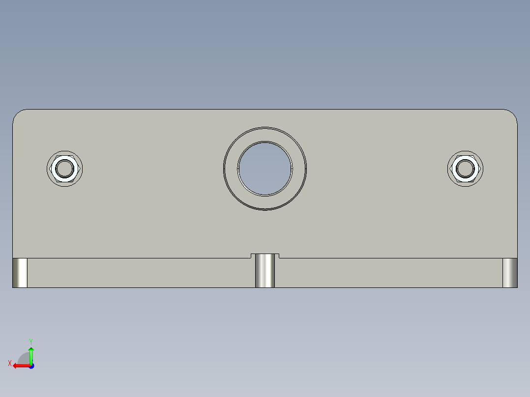 拨叉831006镗孔夹具（CAD图+Proe三维）后视图