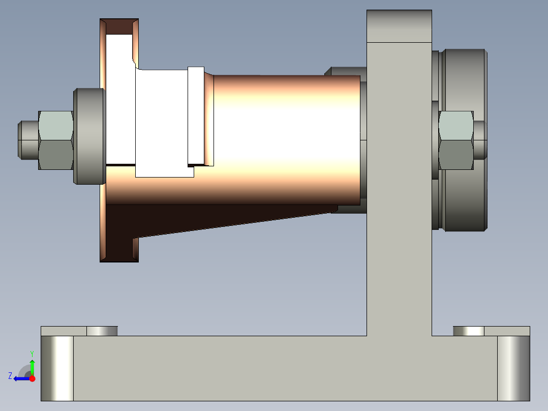 拨叉831006镗孔夹具（CAD图+Proe三维）右视图