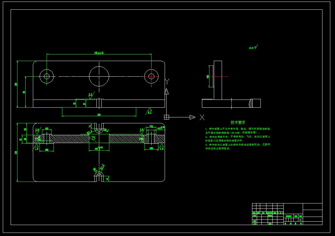 拨叉831006镗孔夹具（CAD图+Proe三维）