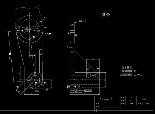 拨叉831006镗孔夹具（CAD图+Proe三维）缩略图