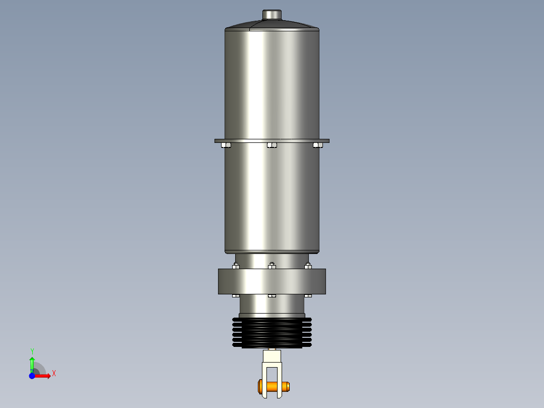 气动制动缸前视图
